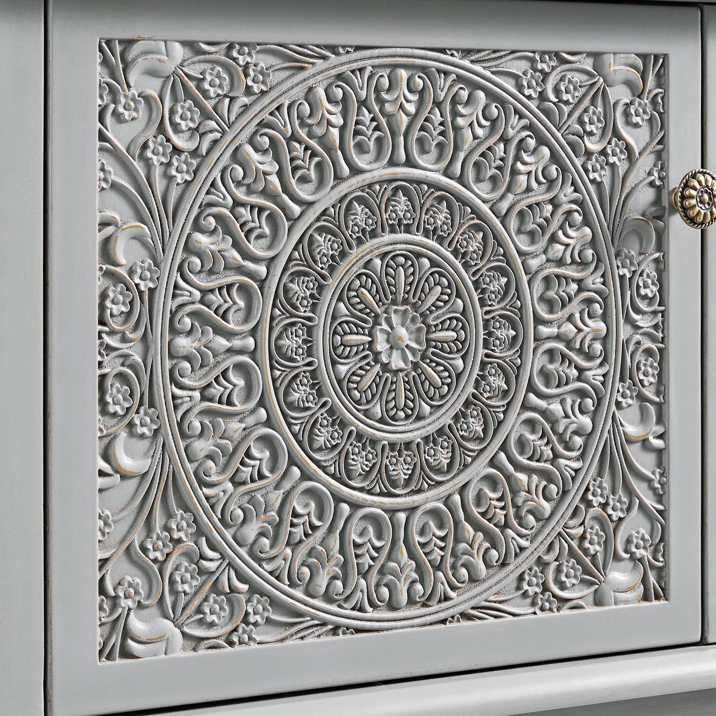 Meuble TV Chantilly gris moyen 200 cm de large