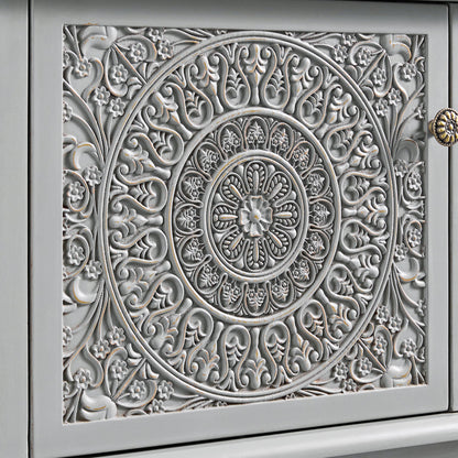 Meuble TV Chantilly gris moyen 200 cm de large