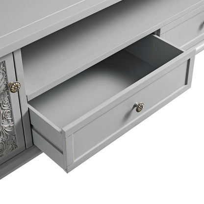 Meuble TV Chantilly gris moyen 200 cm de large