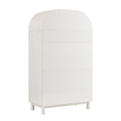 Armoire double Maude, frêne blanc lavé avec raphia