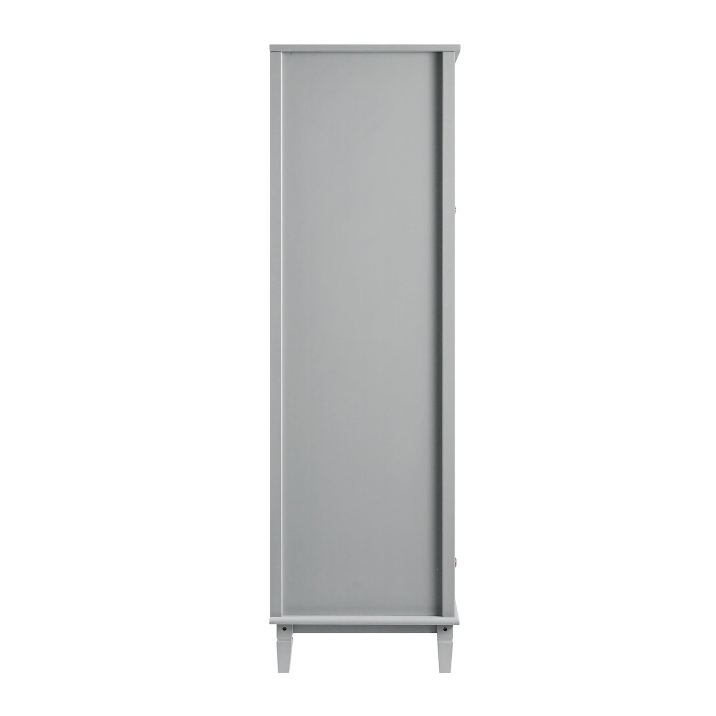 Armoire double sculptée Chantilly gris moyen