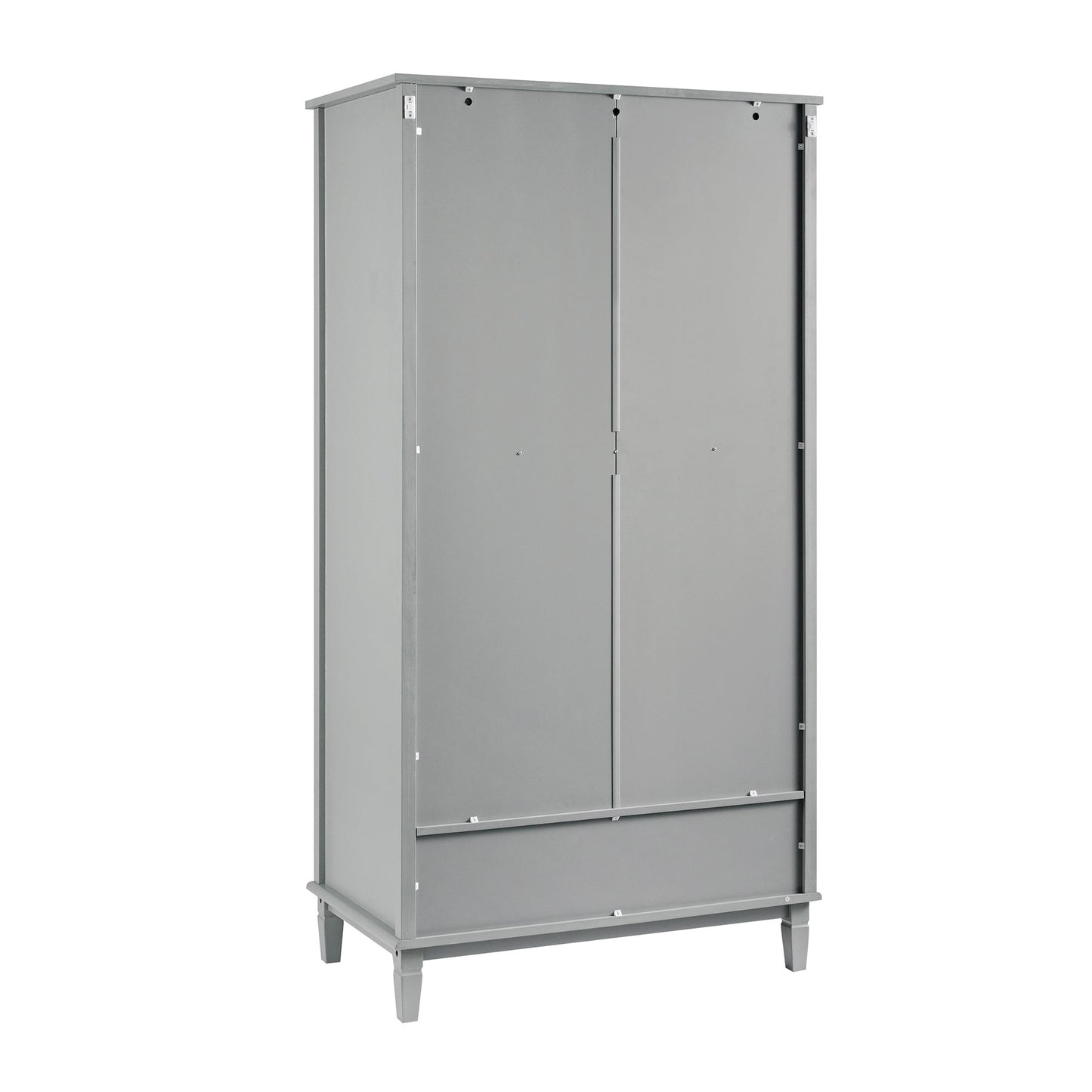 Armoire double sculptée Chantilly gris moyen