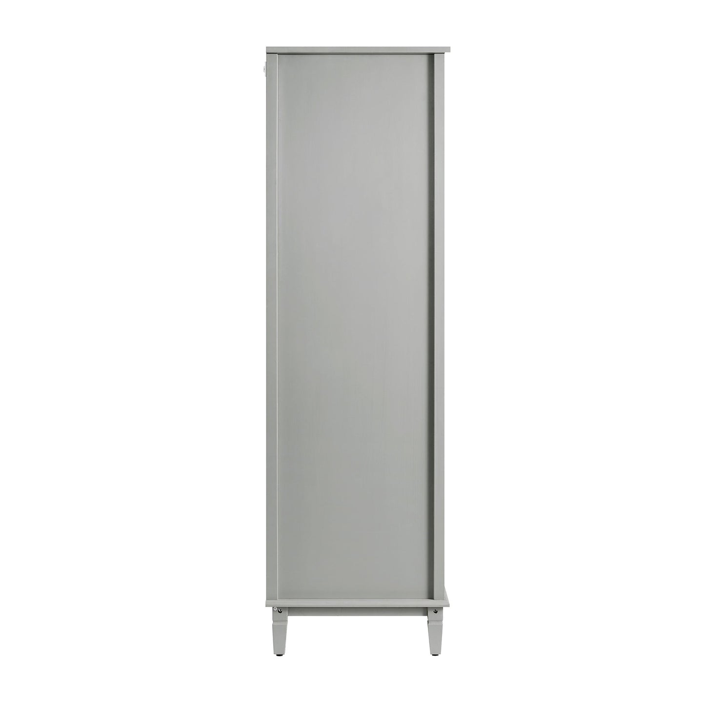 Armoire triple sculptée Chantilly gris moyen