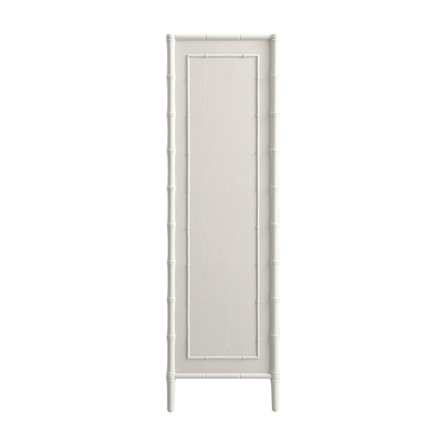 Armoire double Elstowe en imitation bambou, blanc ombré