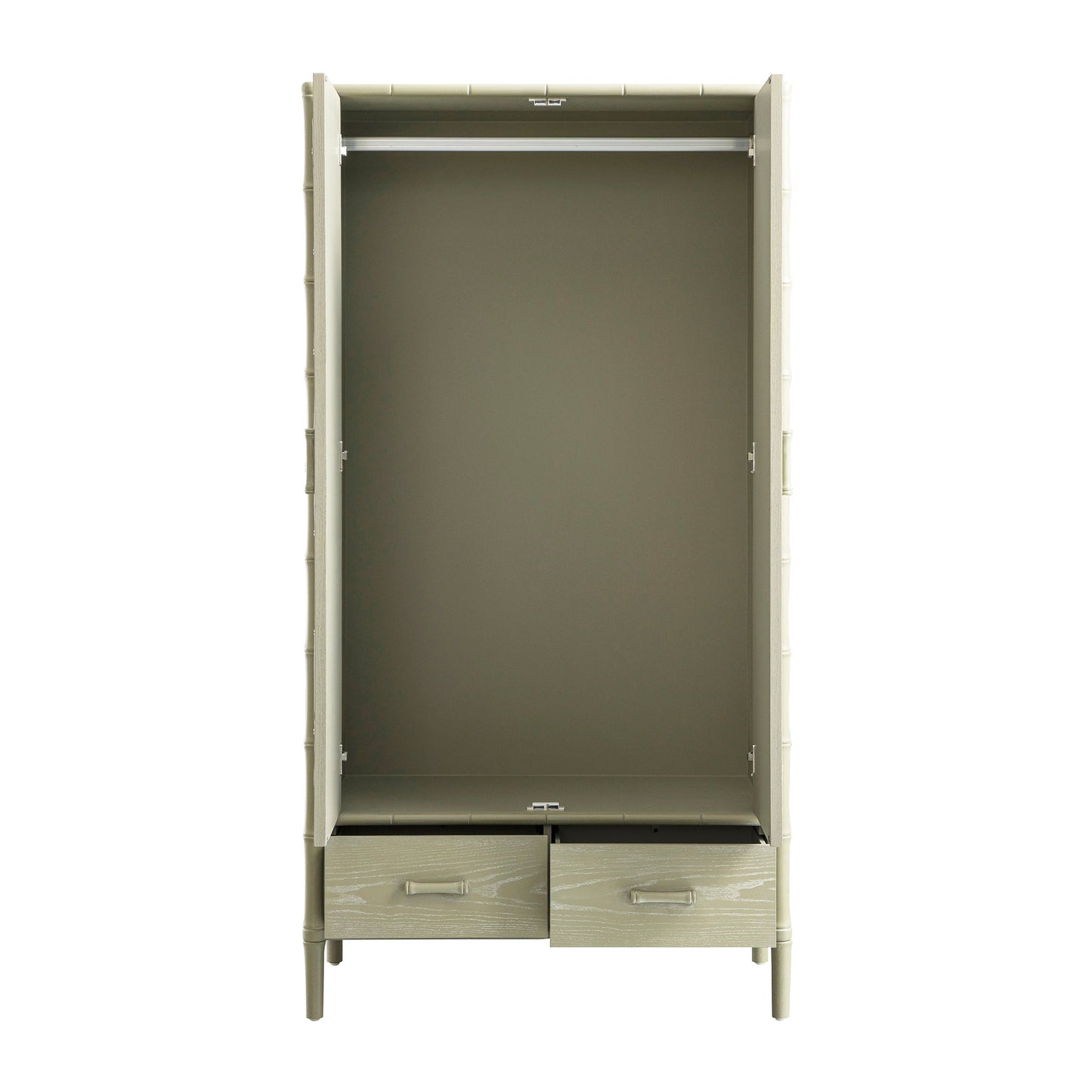 Armoire double en imitation bambou Elstowe, vert sauge