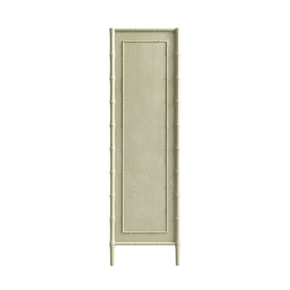 Armoire double en imitation bambou Elstowe, vert sauge