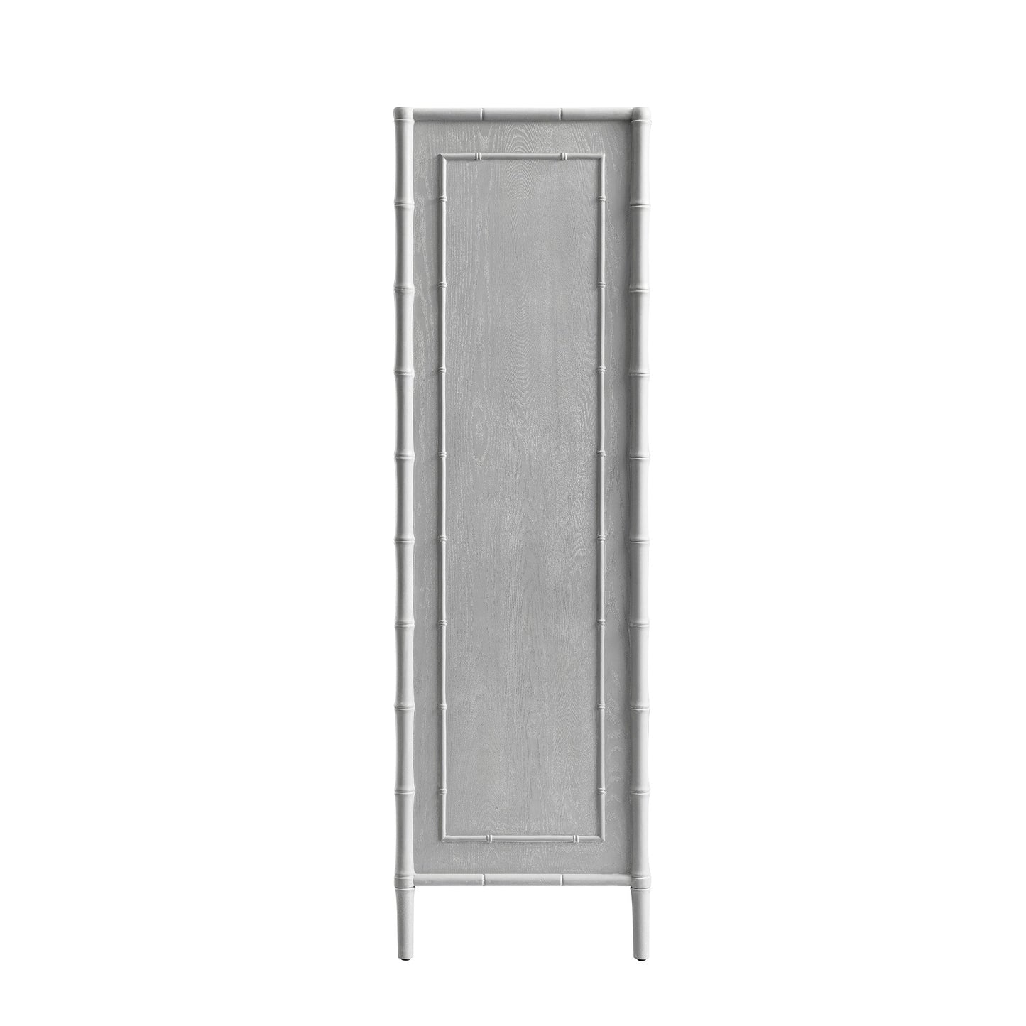 Armoire double en imitation bambou Elstowe, gris chaud