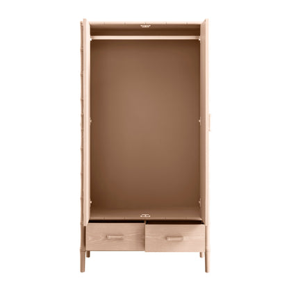 Armoire double en imitation bambou Elstowe, rose nude