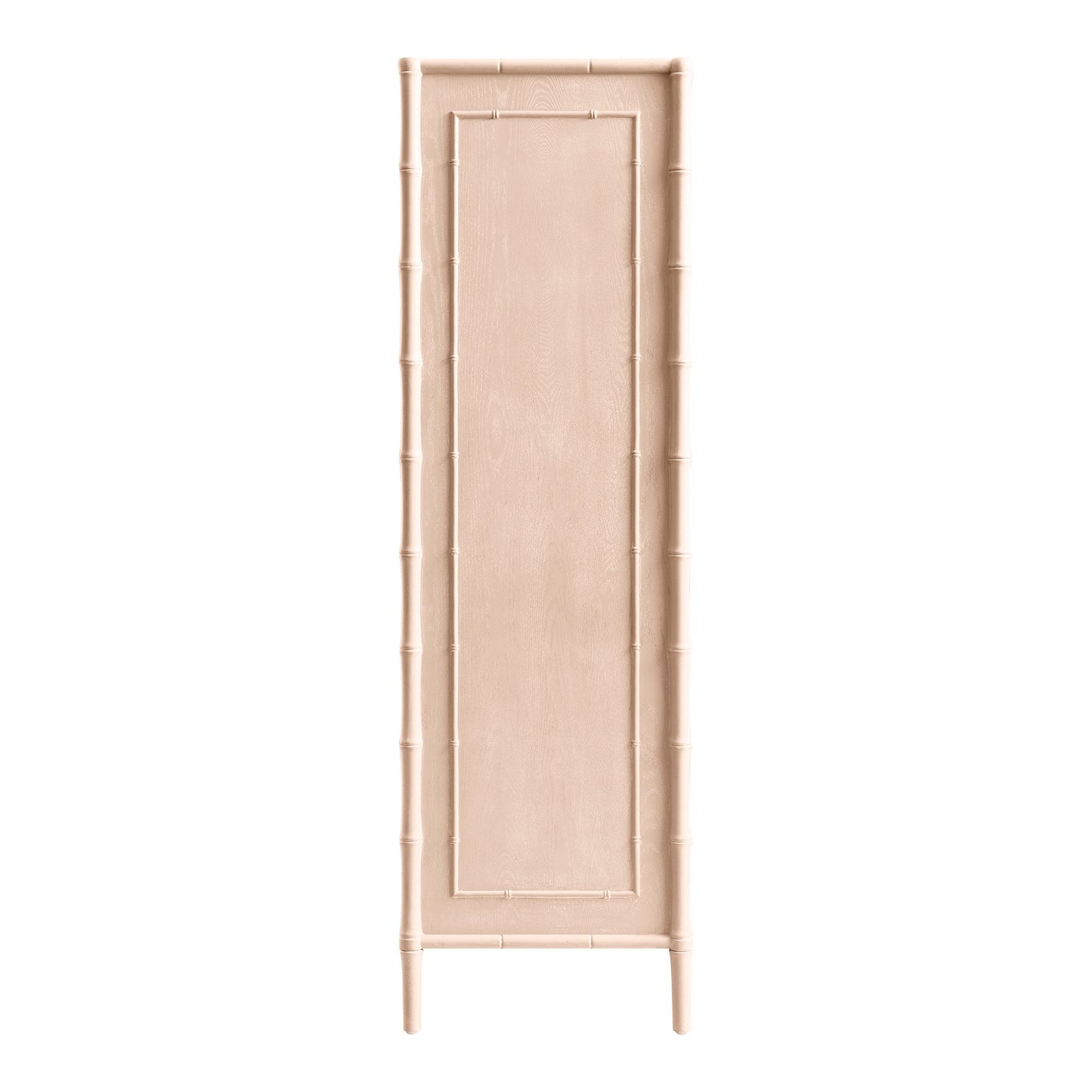 Armoire double en imitation bambou Elstowe, rose nude