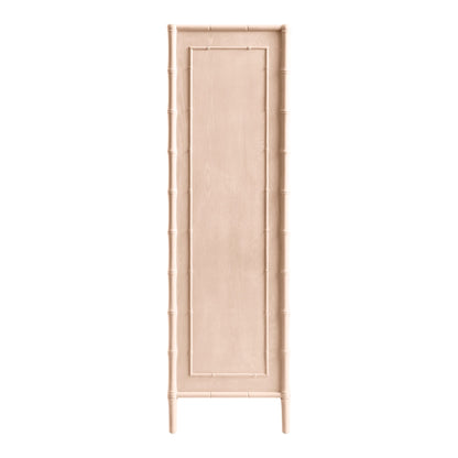 Armoire double en imitation bambou Elstowe, rose nude