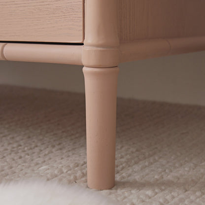 Armoire double en imitation bambou Elstowe, rose nude