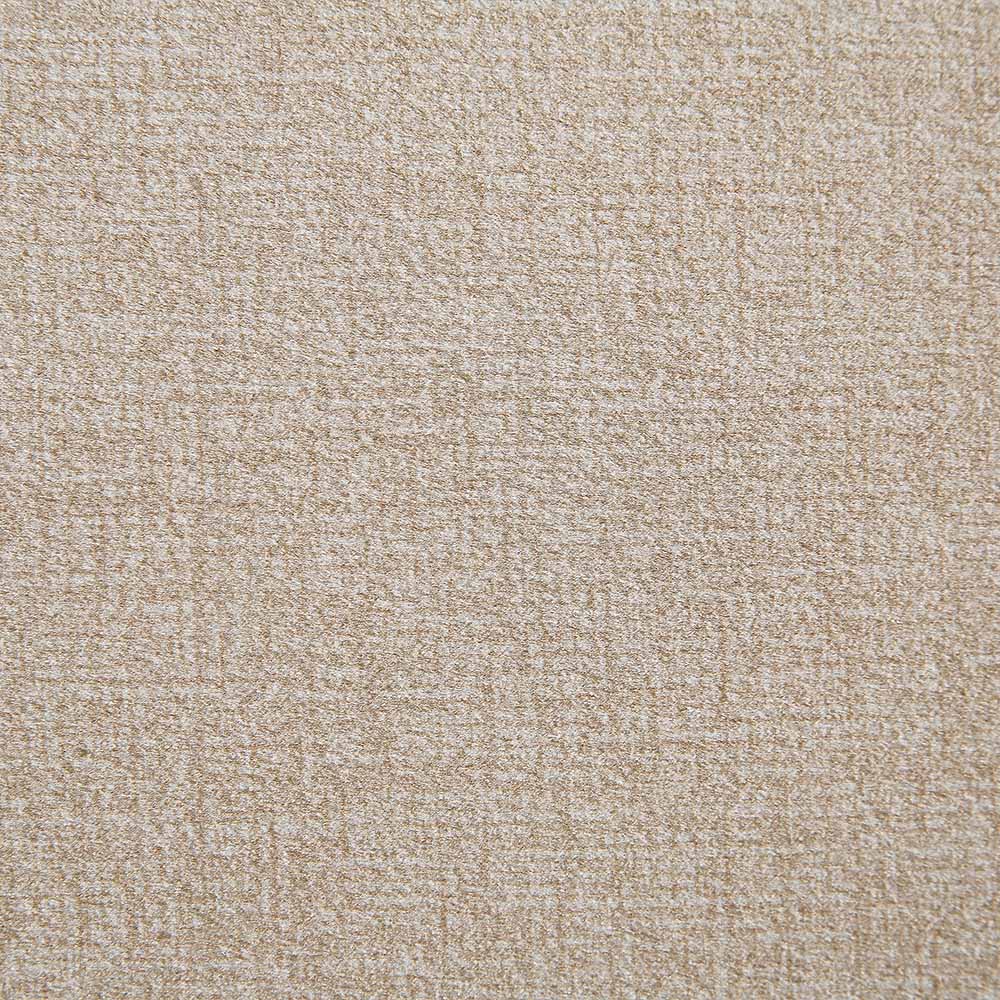 Lit rembourré avec tête de lit ovale Elystan, tissu beige chaud