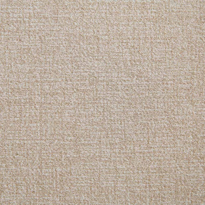 Lit rembourré avec tête de lit ovale Elystan, tissu beige chaud