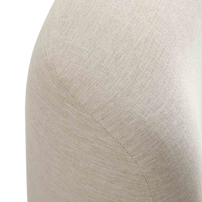 Lit ottoman de rangement Constance avec tête de lit à oreilles, lin beige