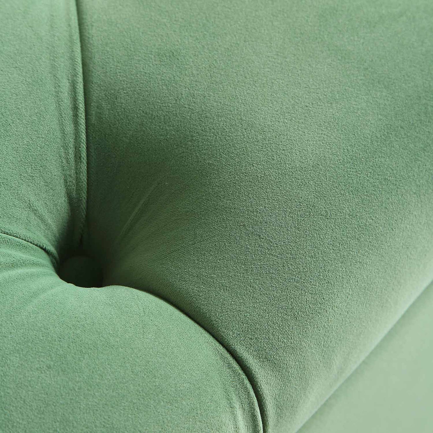 Banc de rangement ottoman à boutons profonds Leamington, velours vert prairie