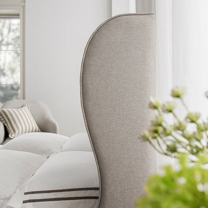 Lit de rangement rembourré Kimberly, tissu sable