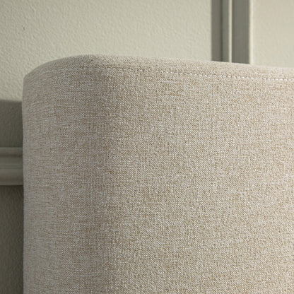 Lit ottoman de rangement à plis creux Egerton, tissu brossé avoine