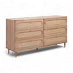 Commode à 6 tiroirs Frost Cane